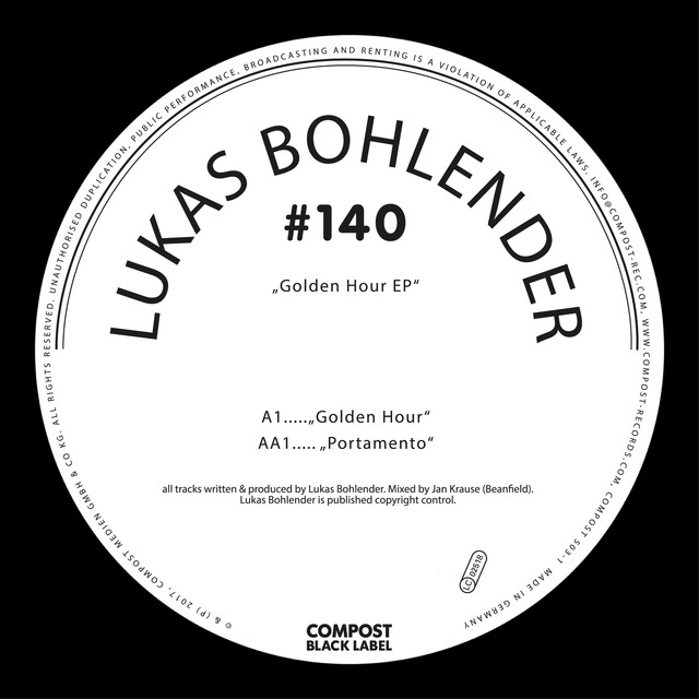 Album artwork for Lukas Bohlender - Golden Hour EP - Compost Black Label # 140