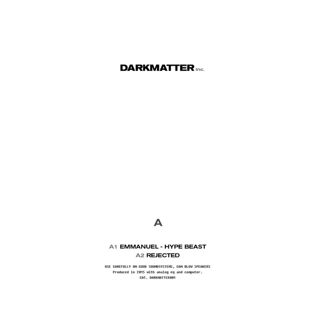 Album artwork for Emmanuel - Dark Matter 002 EP