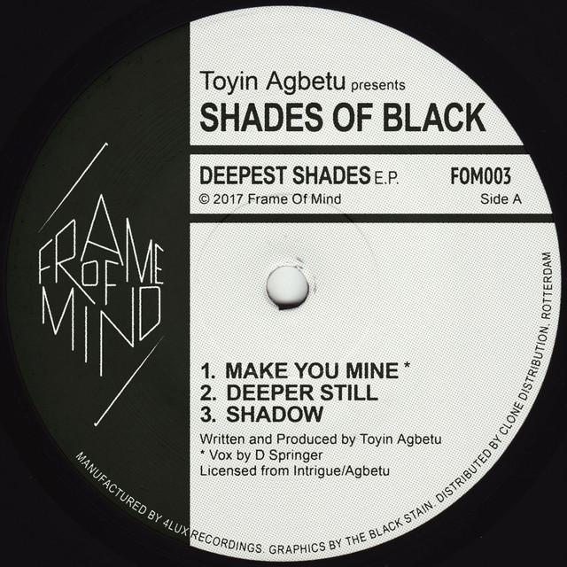 Album artwork for Toyin Agbetu presents Shades Of Black - Deepest Shades