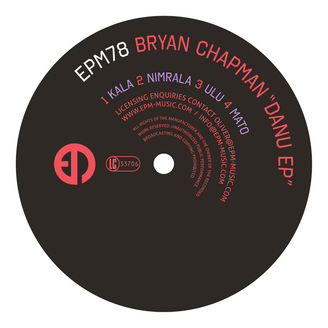 Album artwork for Bryan Chapman - Danu EP