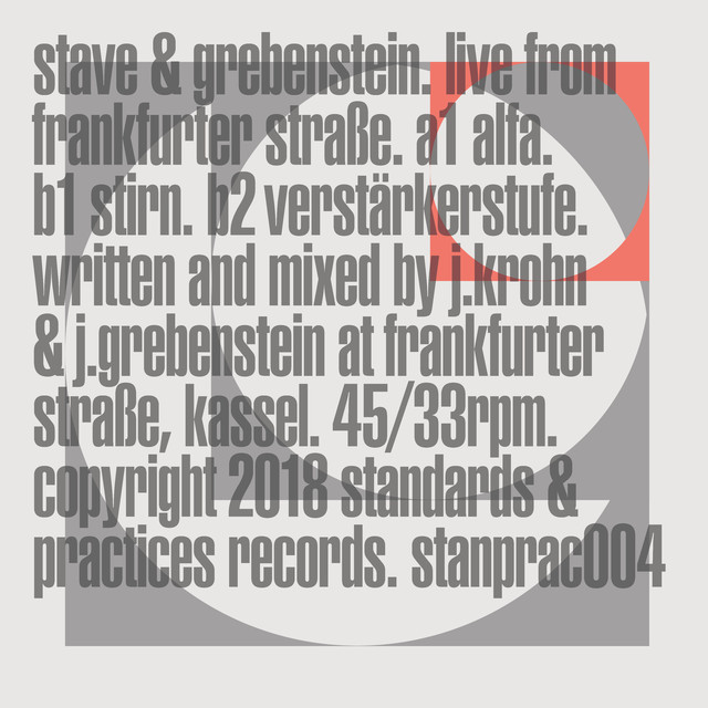 Album artwork for Stave & Grebenstein - Live from Frankfurter Straße